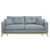 3-Sitzer-Schlafsofa im skandinavischen Stil, eisblau